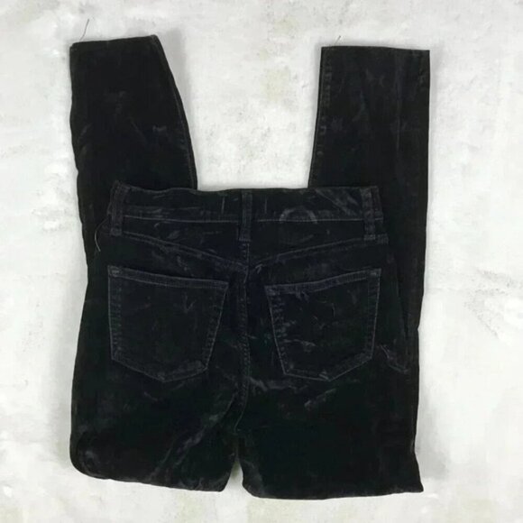 FREE PEOPLE Black Velvet Skinny Jeans Size 26 - Picture 12 of 12